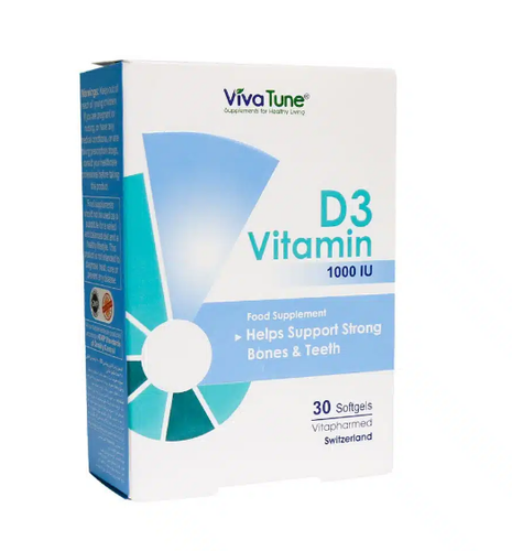 کپسول نرم ژلاتینی ویتامین D3 1000 واحد ویواتیون 30 عدد